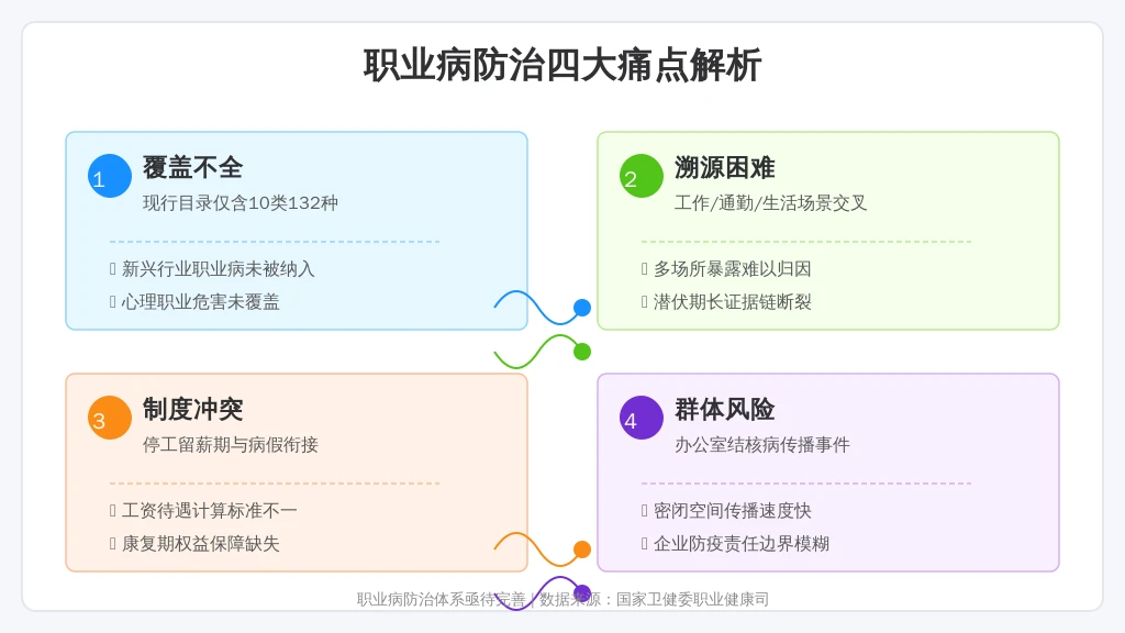 2023年《中国职场健康白皮书》显示,76%企业遭遇过传染病引发的劳动纠纷,其中呼吸道疾病争议占比达43%。核心痛点集中在:
