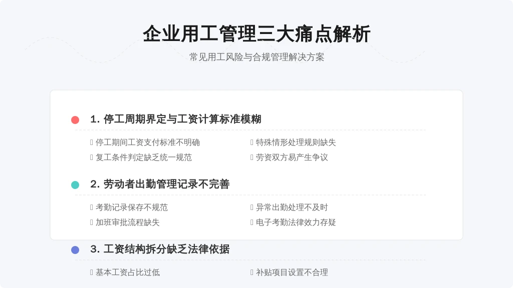 核心痛点:2023年山东省制造业PMI指数连续4个月低于荣枯线,企业临时性停工现象同比增长27%(数据来源:山东省统计局)。企业在订单波动时普遍面临三大难题:
