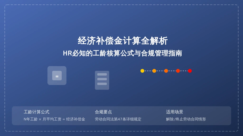 经济补偿金计算全解析：HR必知的工龄核算公式与合规管理指南