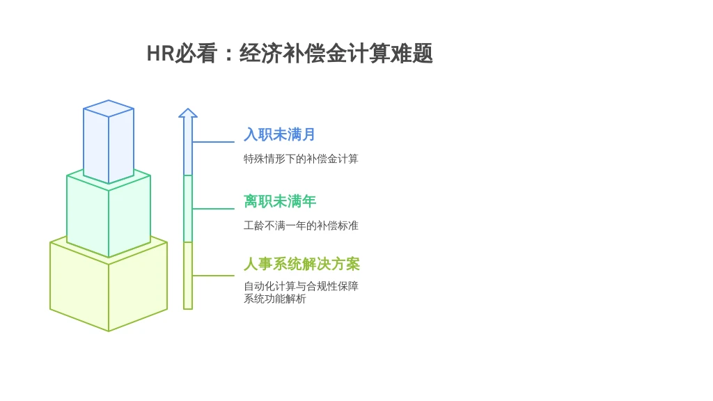 HR必看:入职未满月/离职未满年的经济补偿金计算难题,人事系统如何破解?