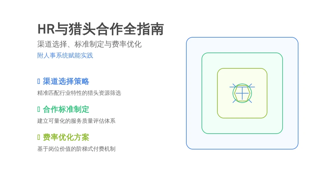 HR与猎头合作全指南：渠道选择、标准制定与费率优化——附人事系统赋能实践