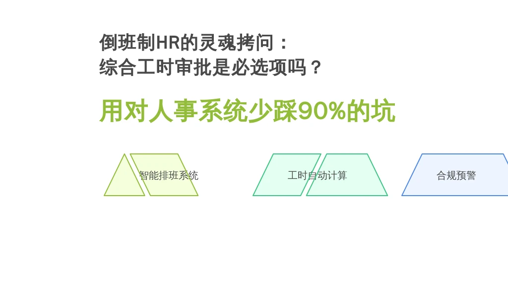 倒班制HR的灵魂拷问：综合工时审批是必选项吗？用对人事系统少踩90%的坑