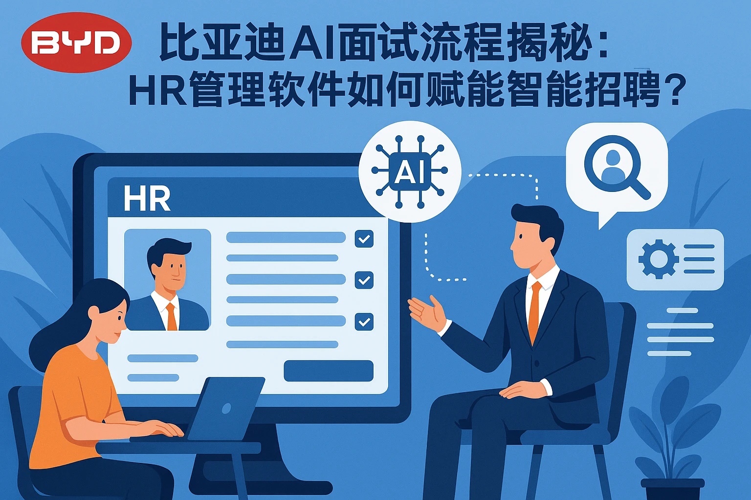 比亚迪AI面试流程揭秘:HR管理软件如何赋能智能招聘?