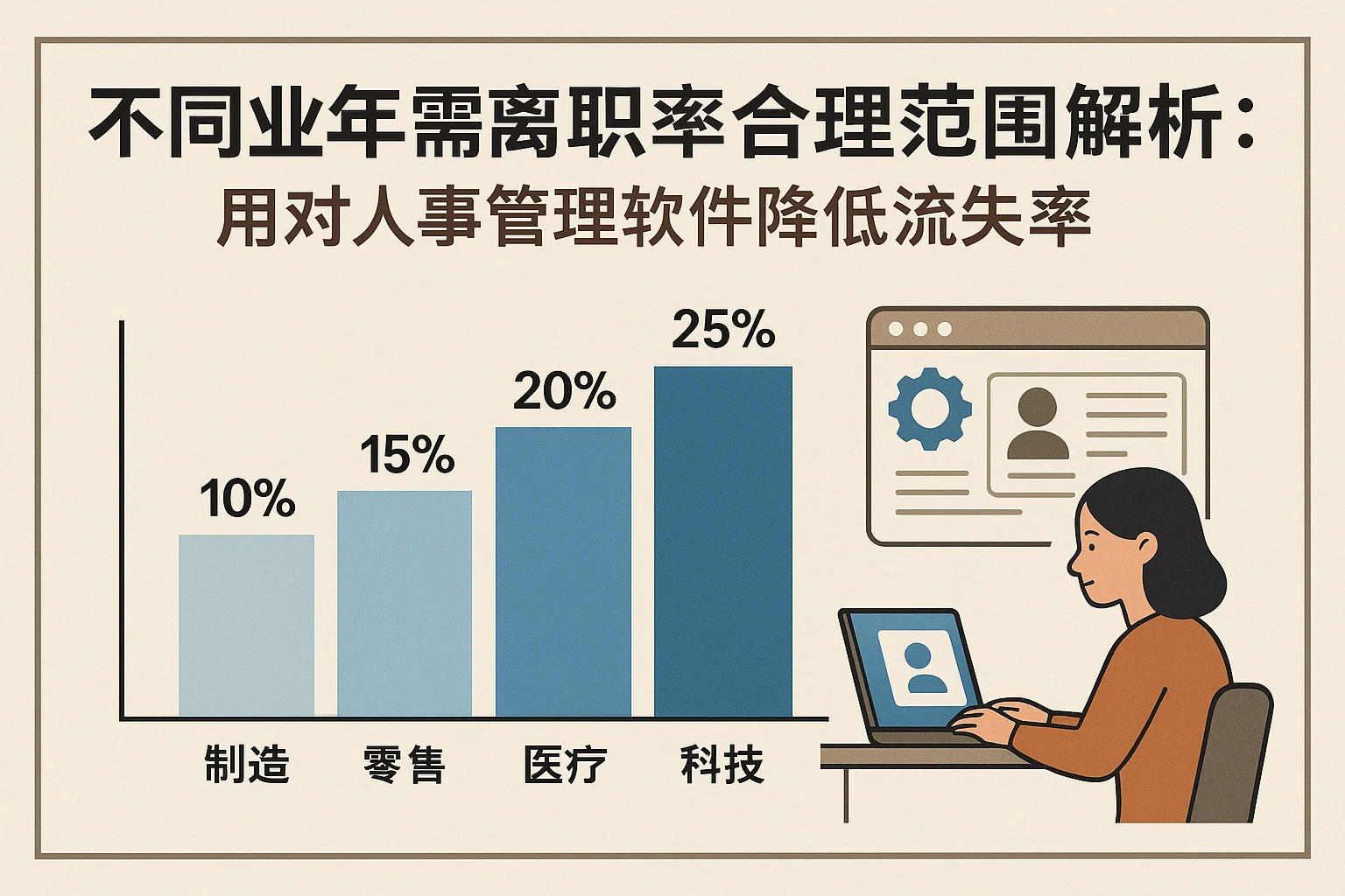 不同行业年离职率合理范围解析：用对人事管理软件降低流失率
