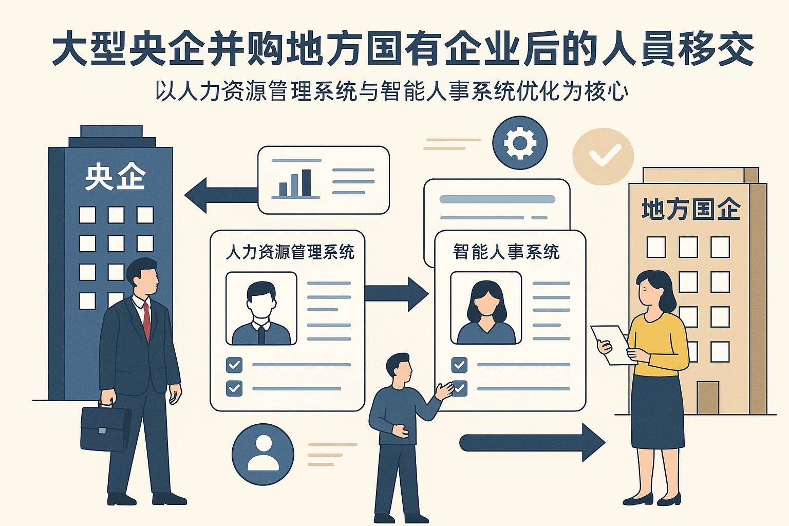 大型央企并购地方国有企业后的人员移交管理:以人力资源管理系统与智能人事系统优化为核心