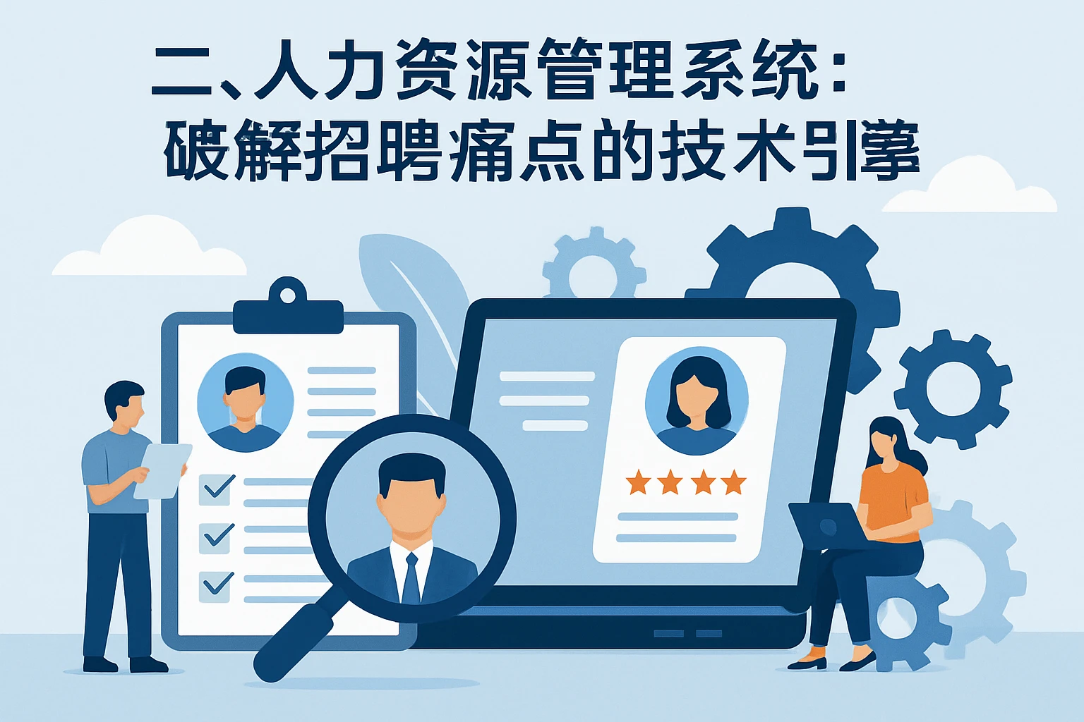 二、人力资源管理系统:破解招聘痛点的技术引擎