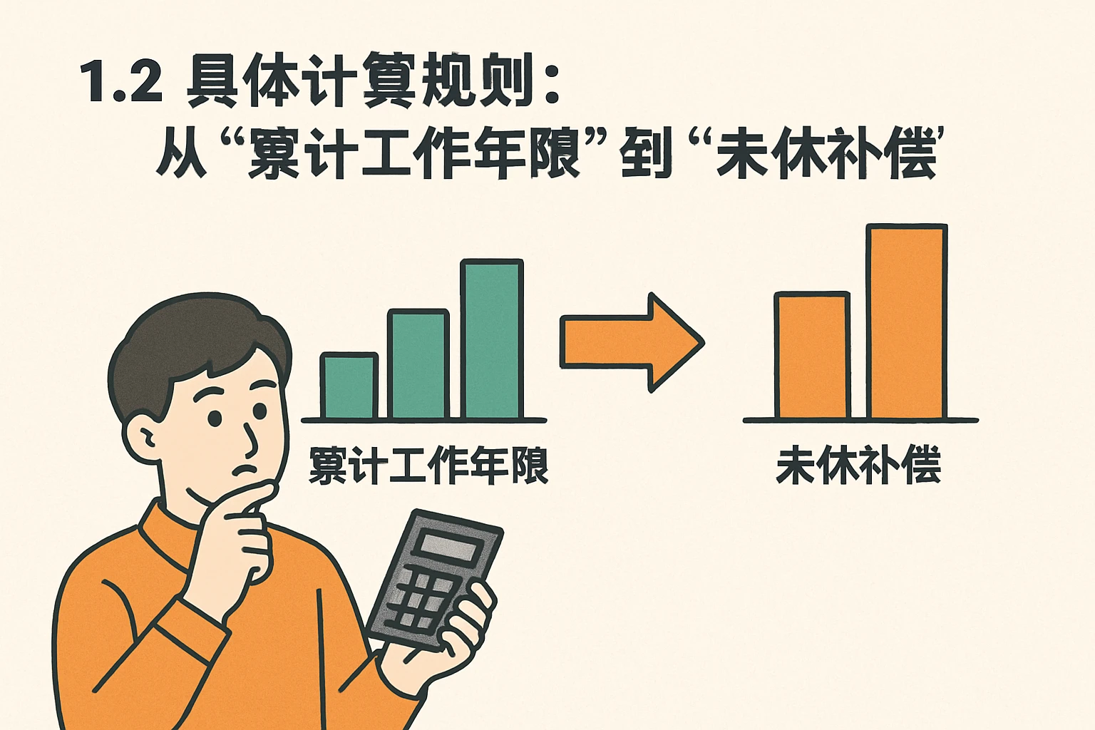 1.2 具体计算规则：从“累计工作年限”到“未休补偿”