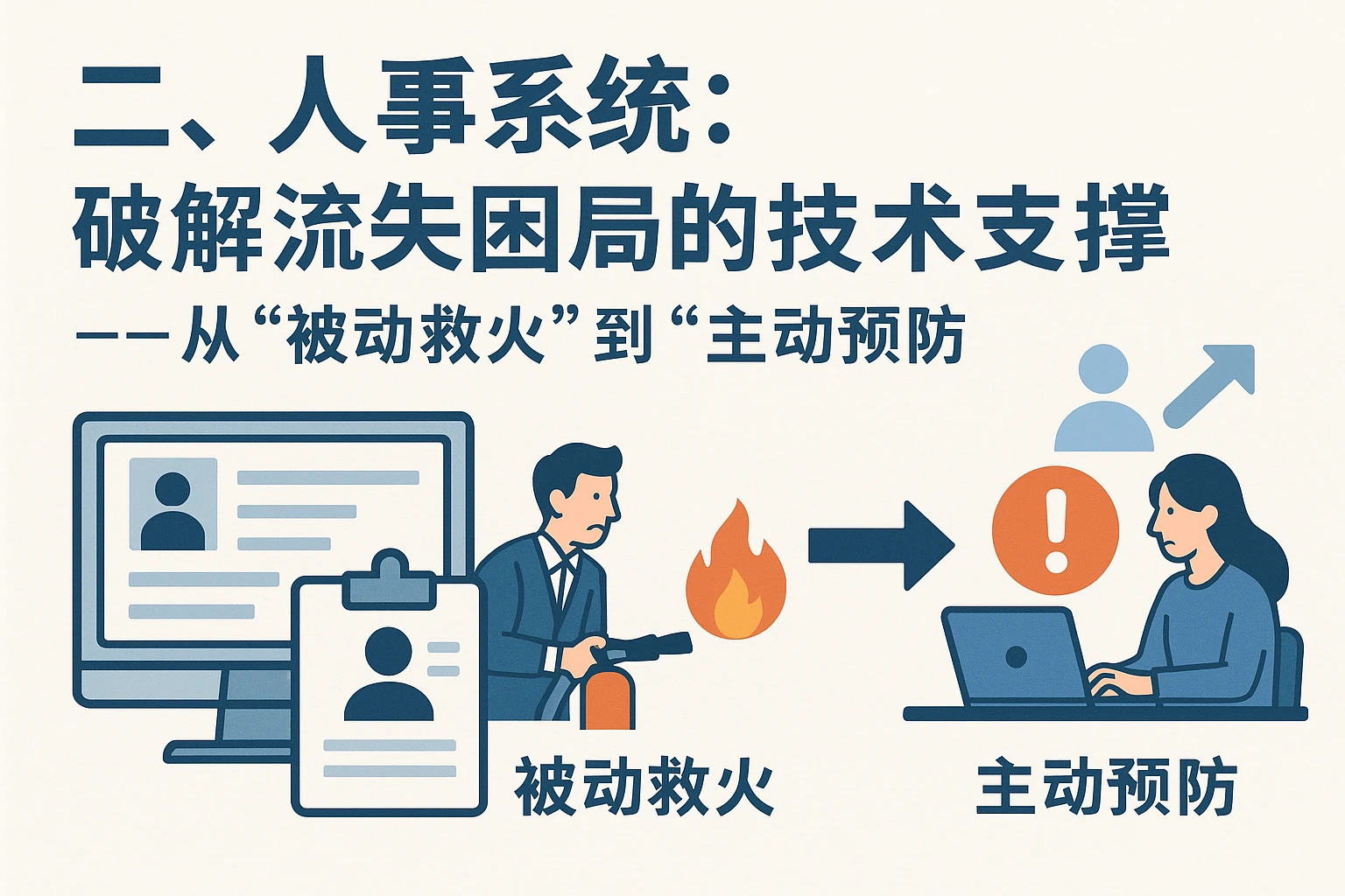 二、人事系统:破解流失困局的技术支撑——从“被动救火”到“主动预防”