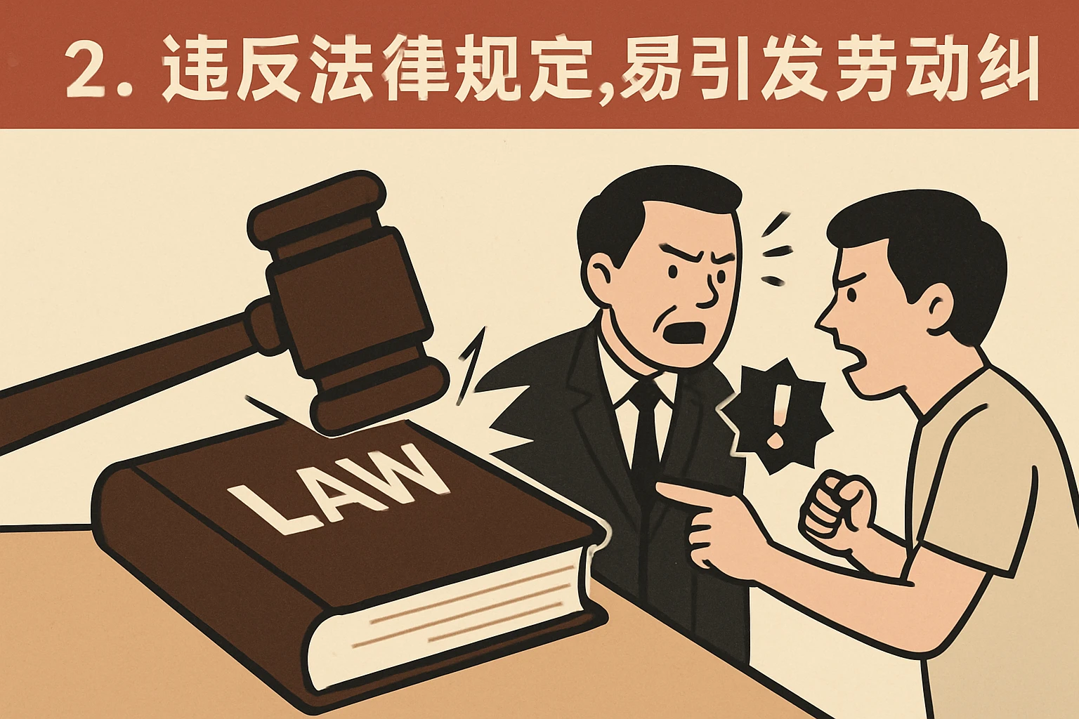 2. 违反法律规定,易引发劳动纠纷