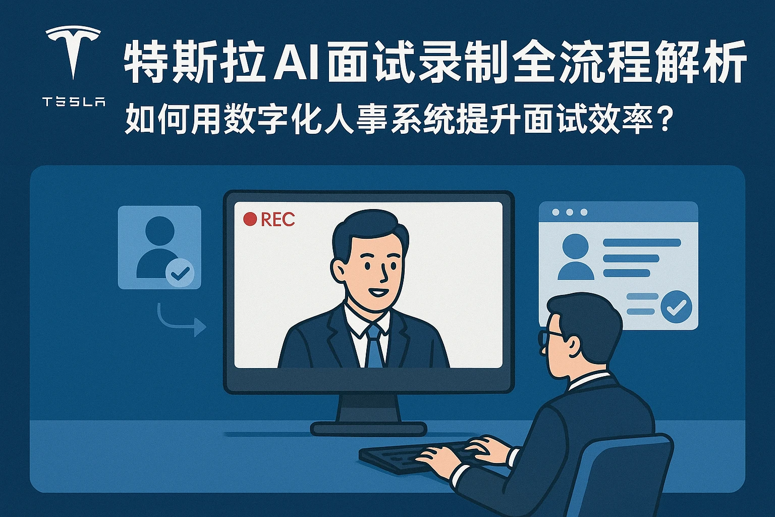 特斯拉AI面试录制全流程解析:如何用数字化人事系统提升面试效率?
