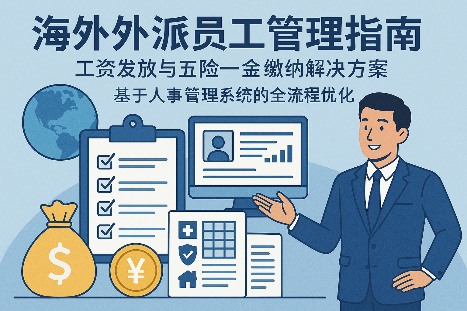 海外外派员工管理指南:工资发放与五险一金缴纳解决方案——基于人事管理系统的全流程优化