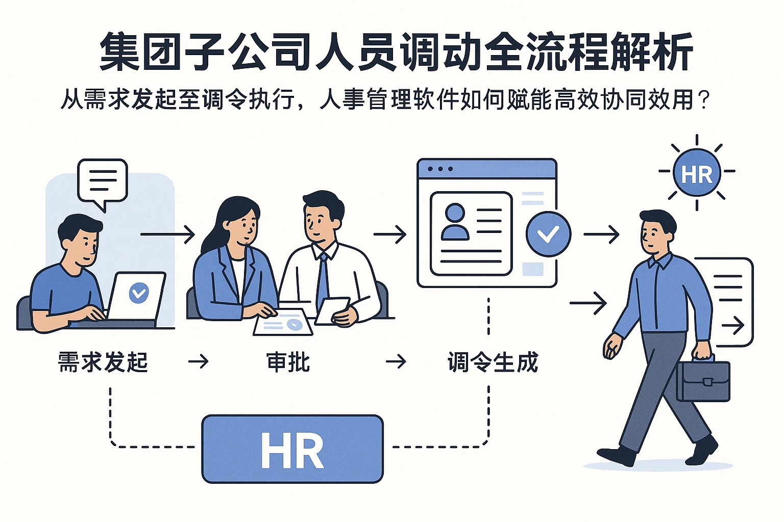 集团子公司人员调动全流程解析：从需求发起至调令执行，人事管理软件如何赋能高效协同？