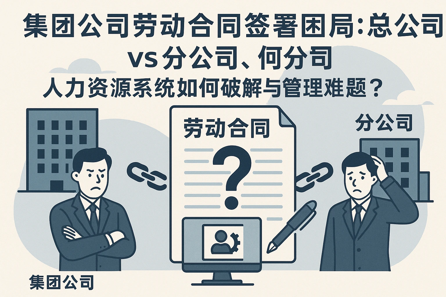 集团公司劳动合同签署困局:总公司vs分公司,人力资源系统如何破解合规与管理难题?