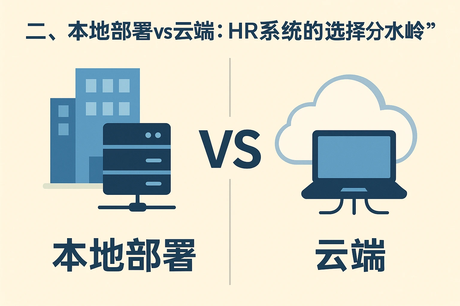 二、本地部署vs云端:HR系统的“选择分水岭”