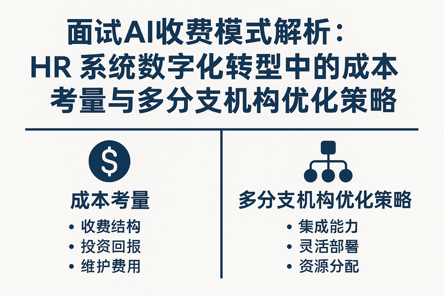 面试AI收费模式解析：HR系统数字化转型中的成本考量与多分支机构优化策略