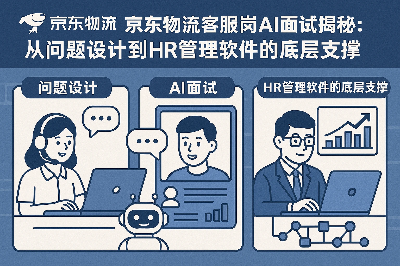 京东物流客服岗AI面试揭秘：从问题设计到HR管理软件的底层支撑