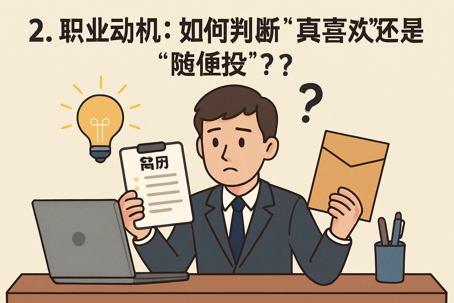 2. 职业动机:如何判断“真喜欢”还是“随便投”?