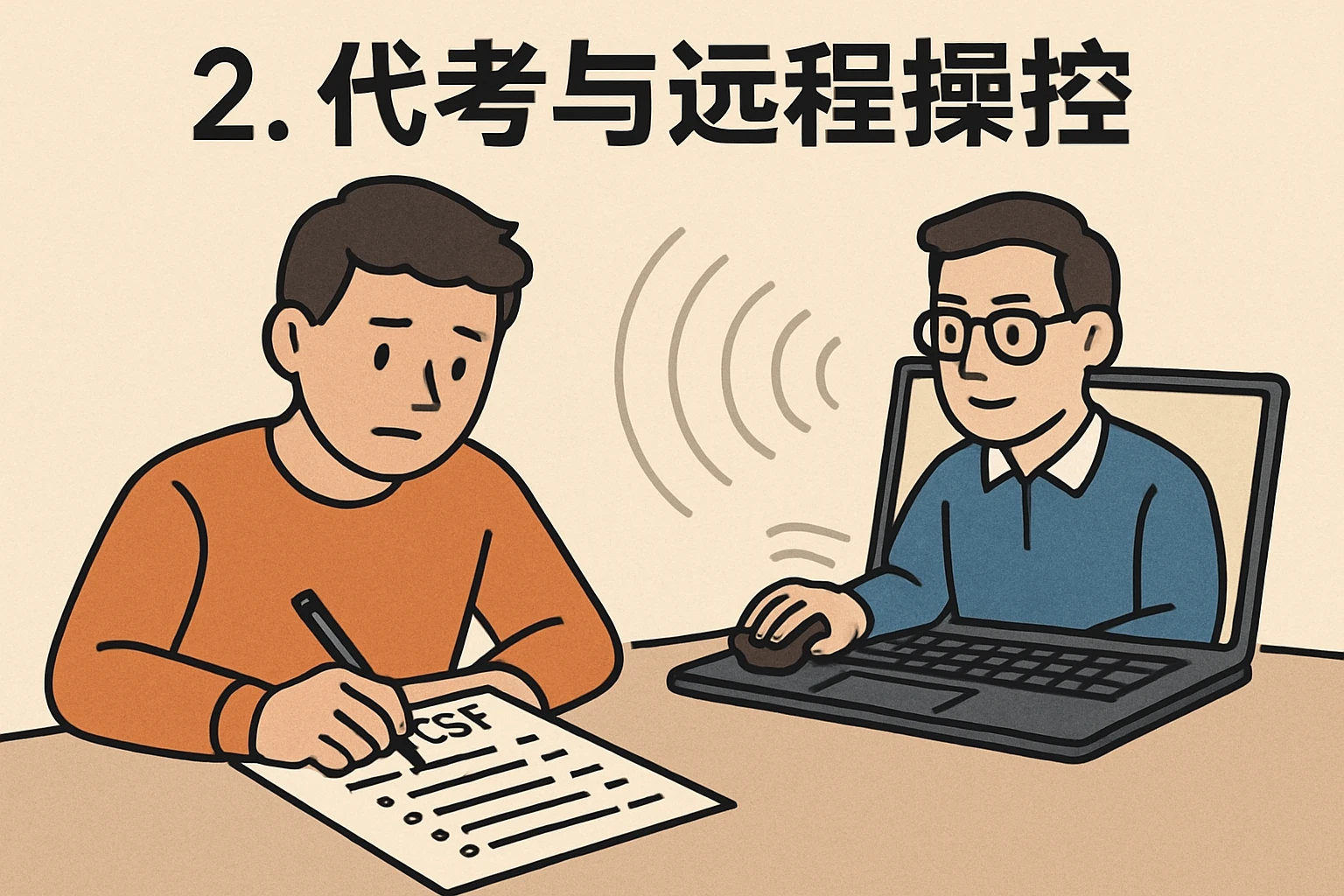 2. 代考与远程操控
