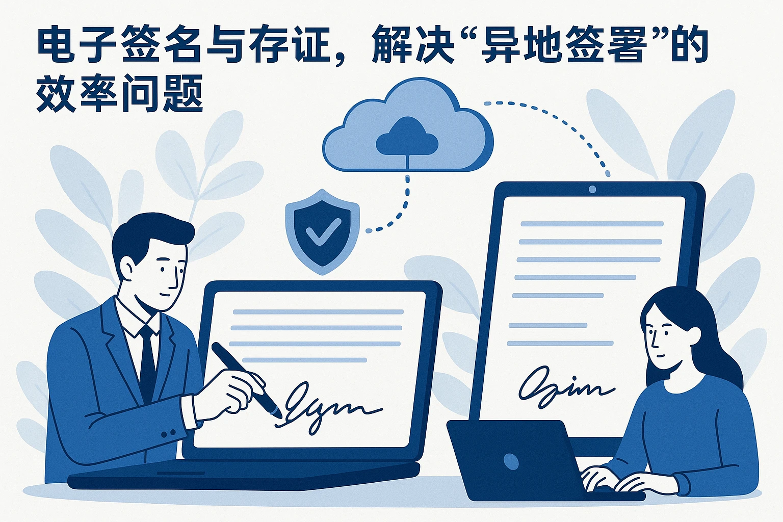 2. 电子签名与存证,解决“异地签署”的效率问题
