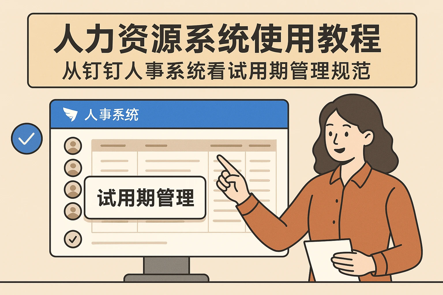 人力资源系统使用教程:从钉钉人事系统看试用期管理规范