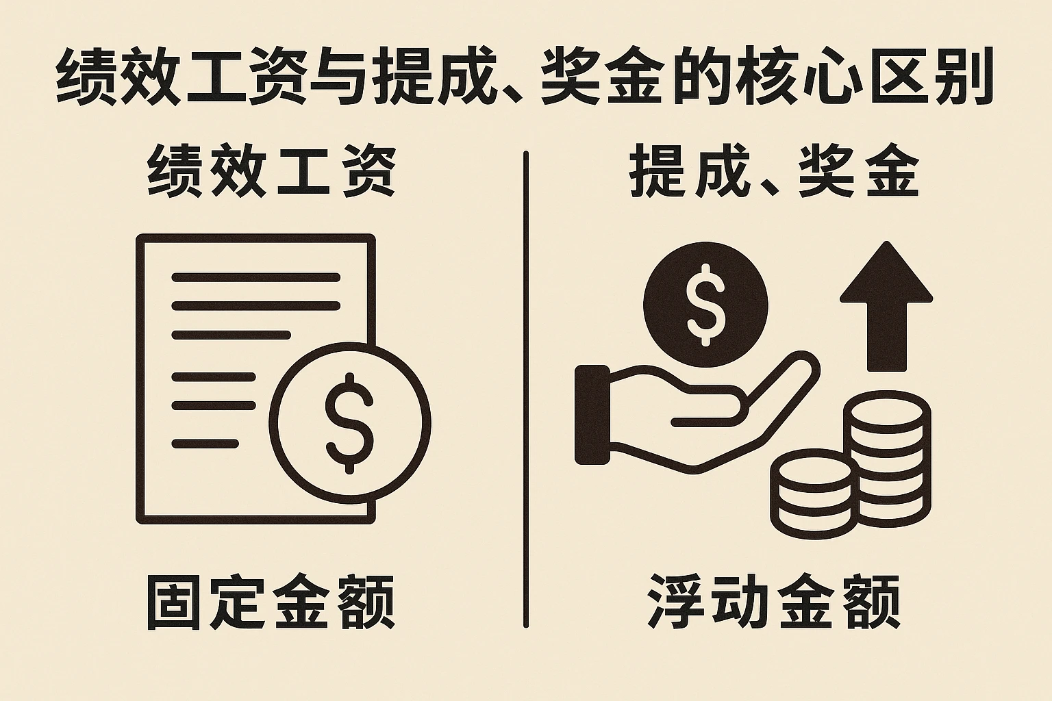 绩效工资与提成、奖金的核心区别