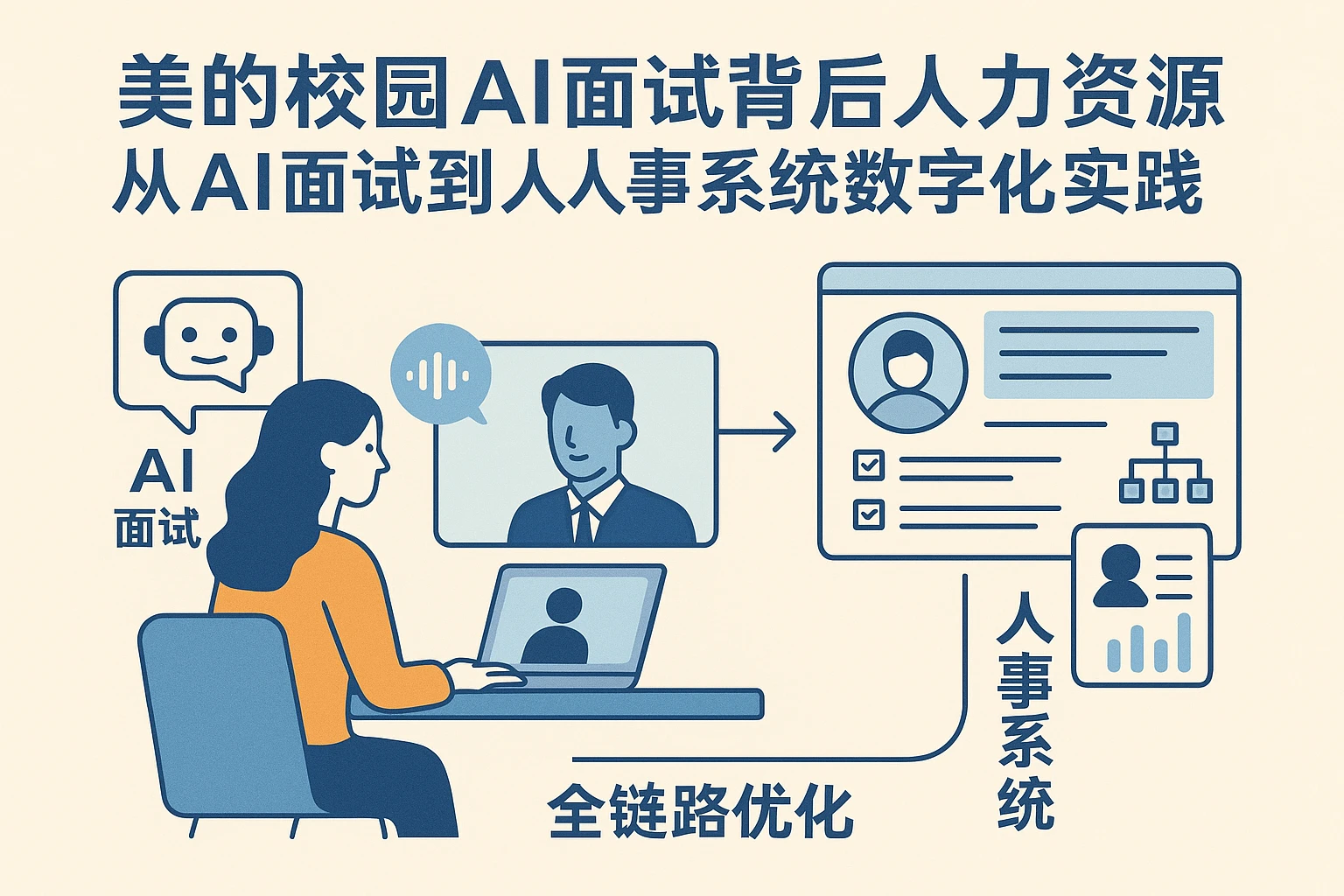 美的校园AI面试背后的人力资源数字化实践:从AI面试到人事系统的全链路优化