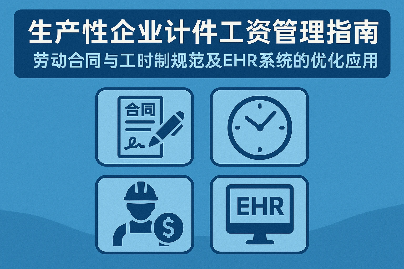 生产性企业计件工资管理指南:劳动合同与工时制规范及EHR系统的优化应用