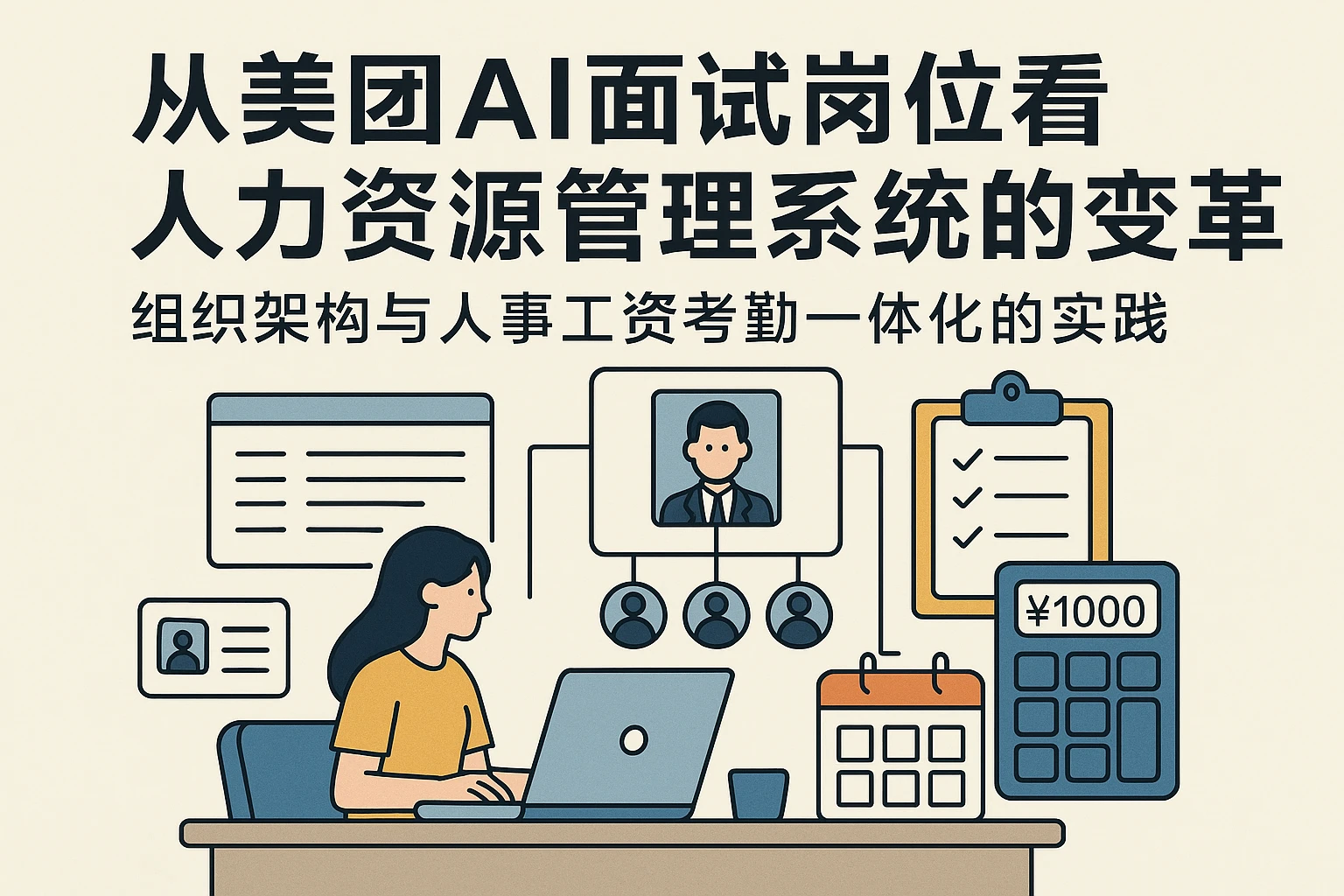 从美团AI面试岗位看人力资源管理系统的变革:组织架构与人事工资考勤一体化的实践