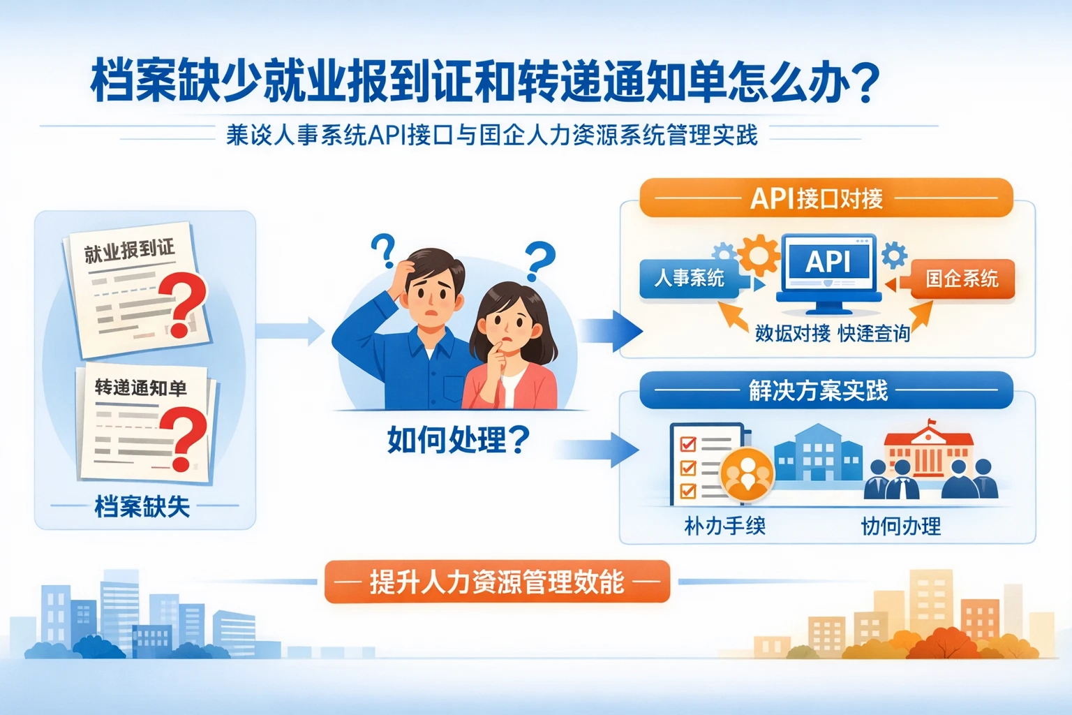 人力资源系统视角下,档案缺少就业报到证和转递通知单怎么办?兼谈人事系统API接口与国企人力资源系统管理实践