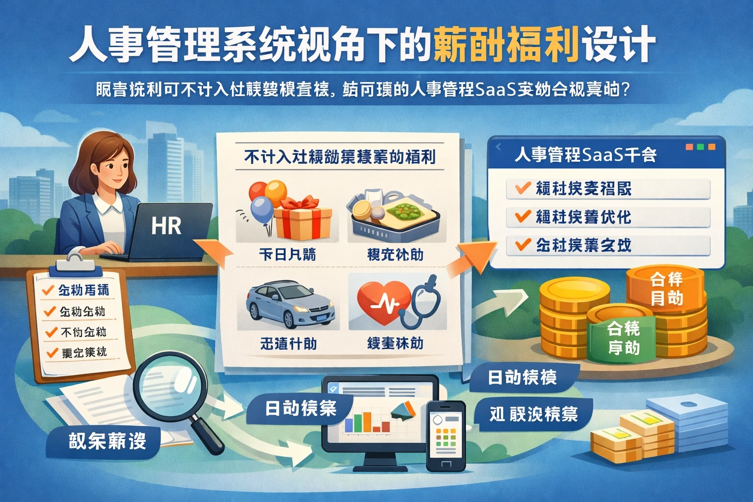 人事管理系统视角下的薪酬福利设计：哪些福利可不计入社保缴费基数，如何借助人事管理SaaS实现合规落地