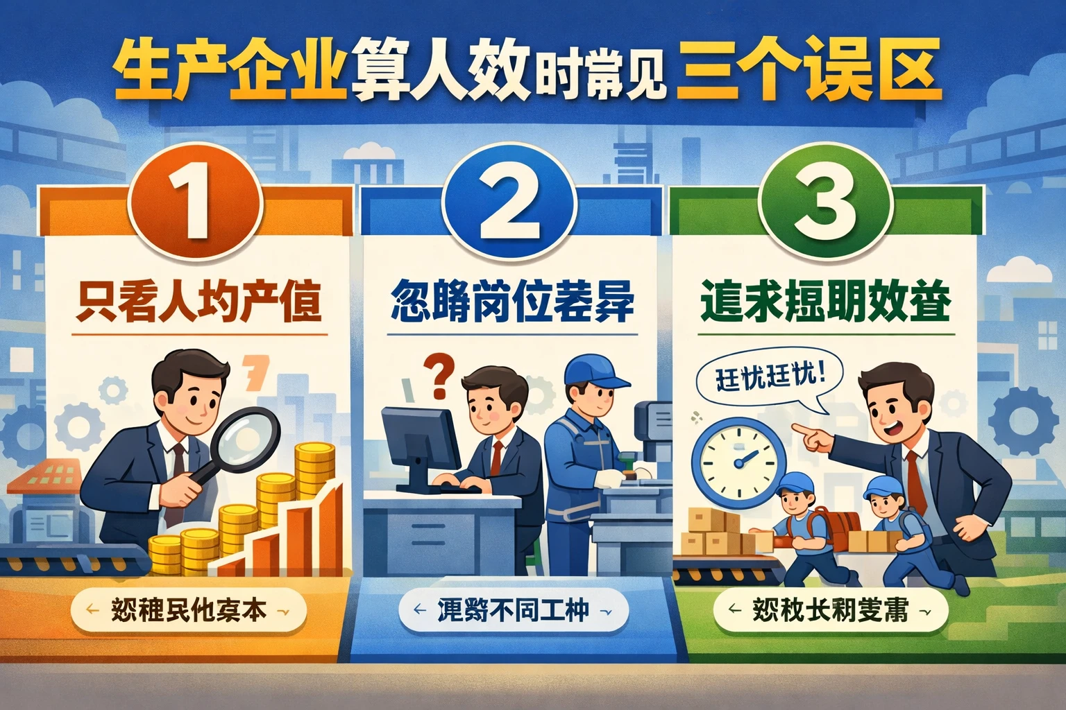 生产企业算人效时常见的三个误区