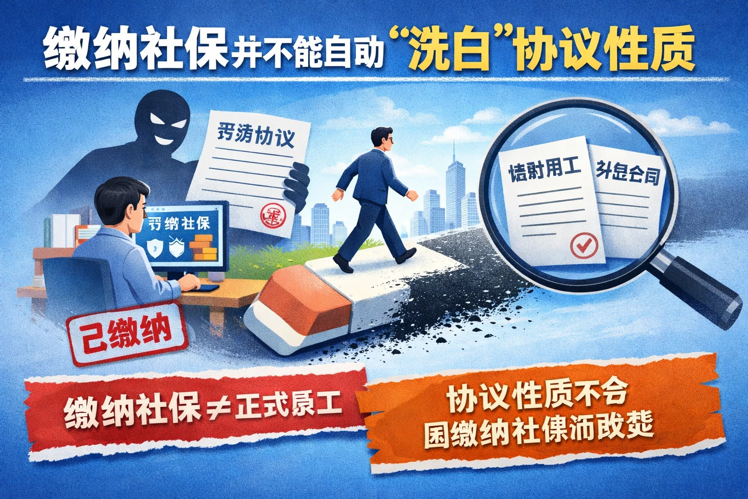 缴纳社保并不能自动“洗白”协议性质