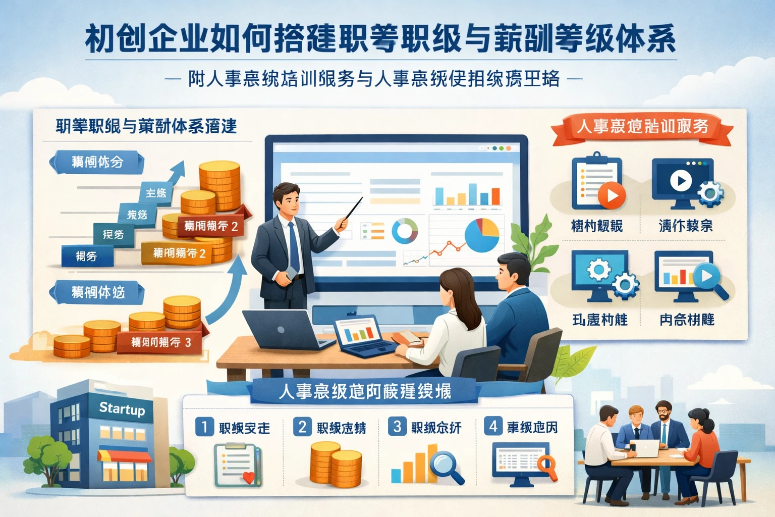 人事管理软件场景下,初创企业如何搭建职等职级与薪酬等级体系|附人事系统培训服务与人事系统使用教程思路