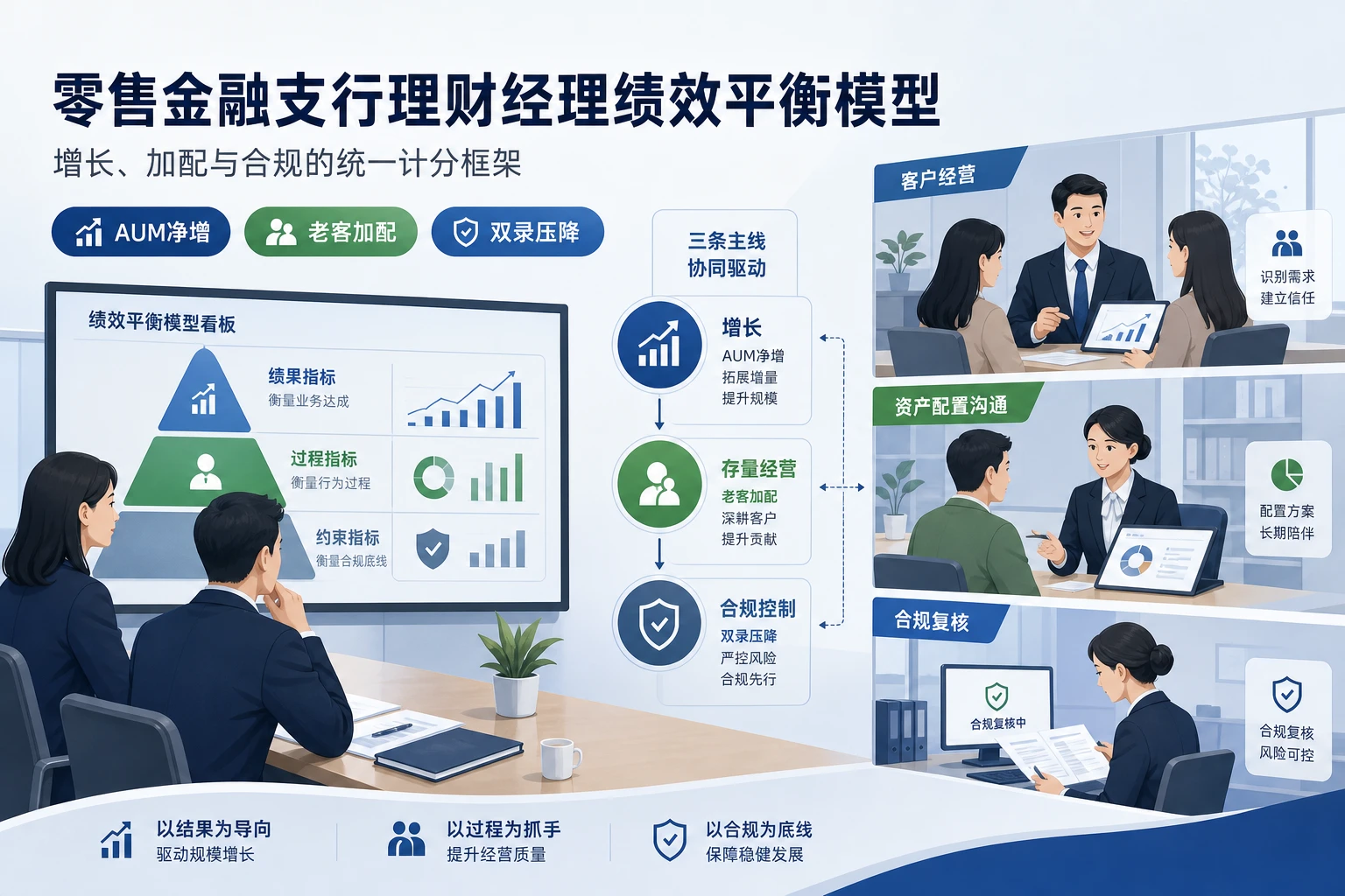 零售金融支行理财经理绩效平衡模型：AUM、加配与双录压降（2026年版）