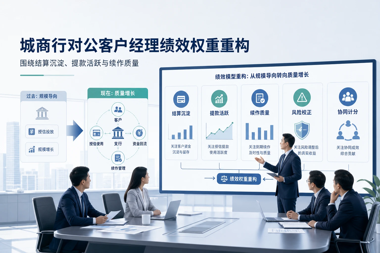 城商行对公客户经理绩效权重重构与续作质量考核框架(2026年版)