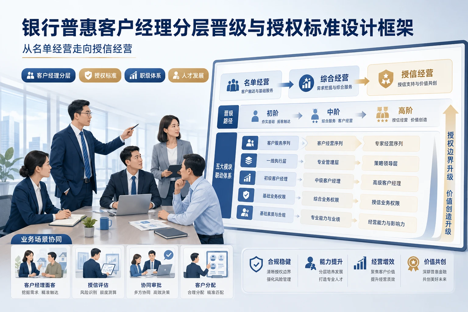 银行普惠客户经理分层晋级与授权标准设计框架(2026年版)