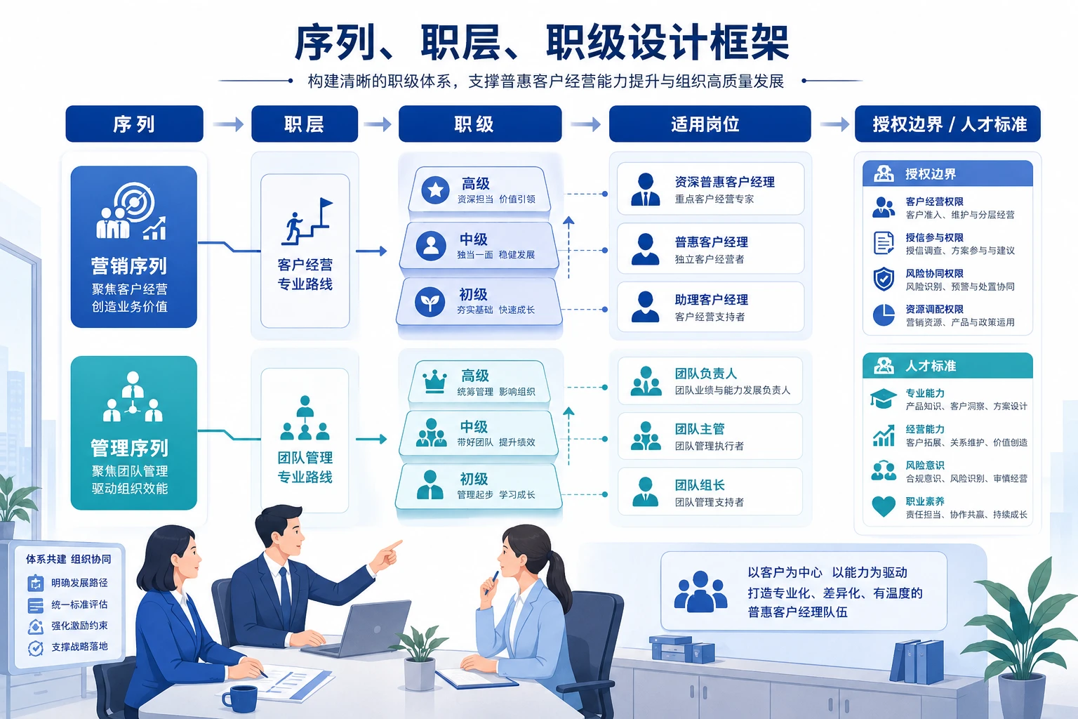 银行普惠客户经理分层晋级与授权标准设计框架(2026年版)