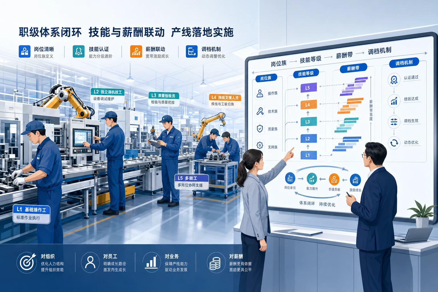 2026年制造业产线宽带薪酬:技工职级划分与套档方法