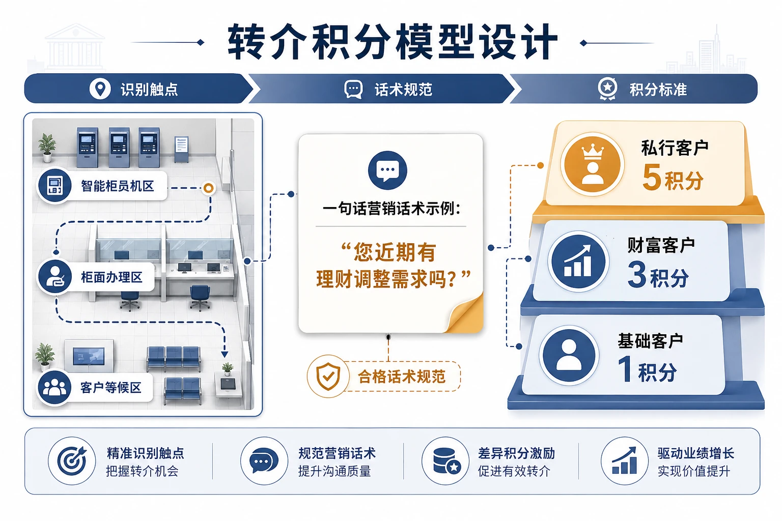 城商行网点营销联动绩效模型：转介积分、成单计提与月度排名津贴