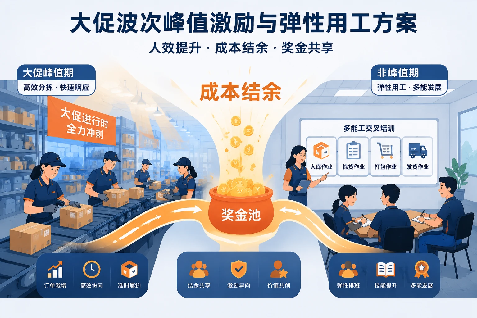 跨境电商大促波次峰值激励与弹性用工管理方案(2026年版)