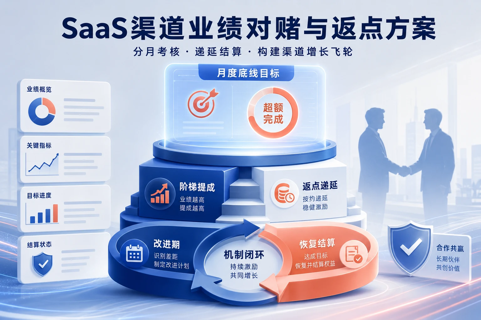 SaaS渠道业绩对赌与返点方案：分月考核与改进期设计实操版）