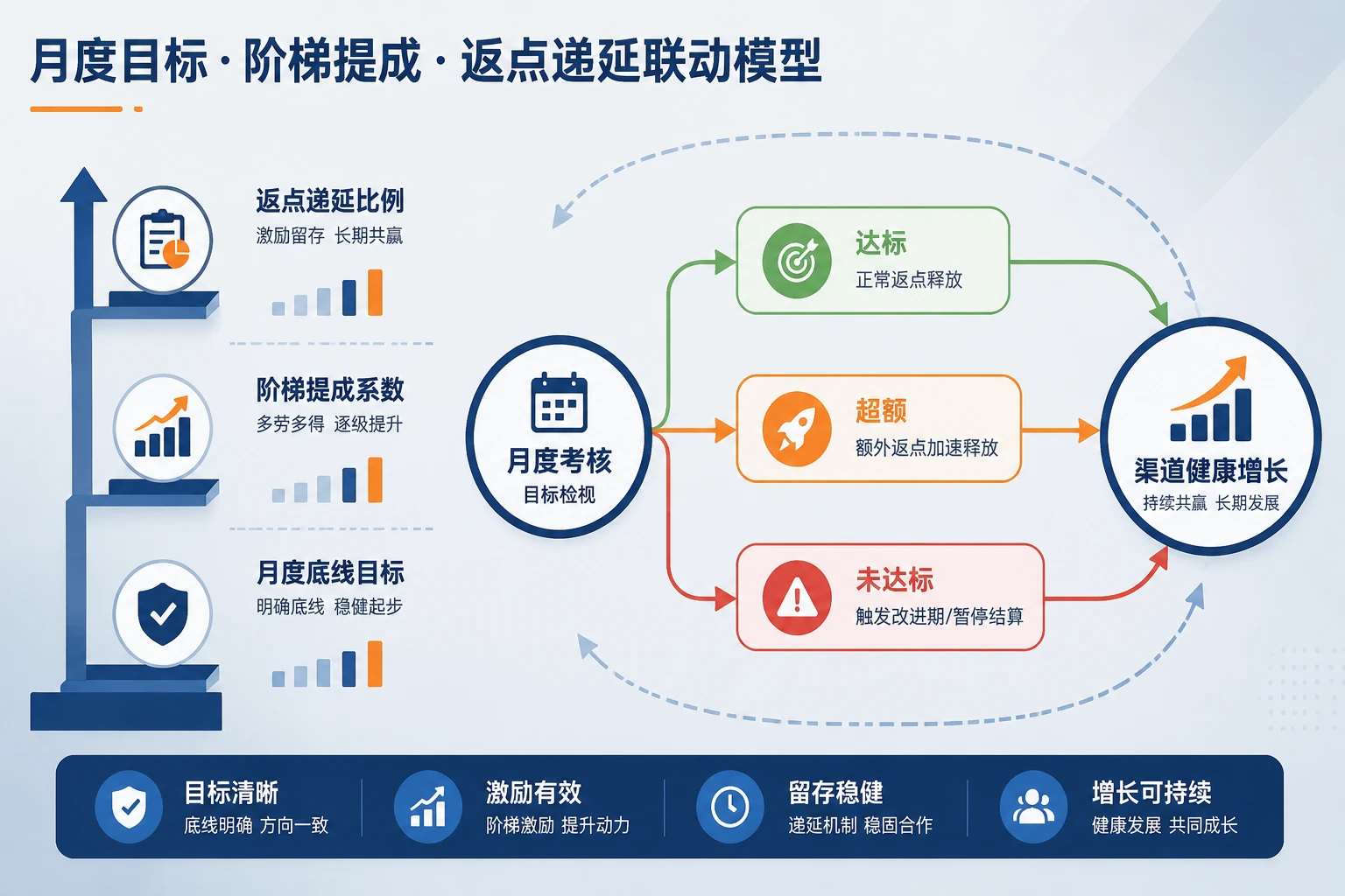 SaaS渠道业绩对赌与返点方案：分月考核与改进期设计实操版）