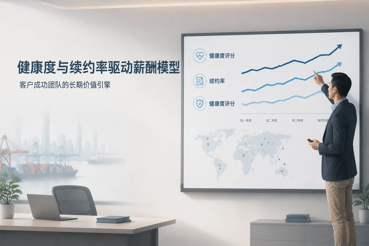 外贸客户成功团队薪酬模型:健康度与续约率驱动