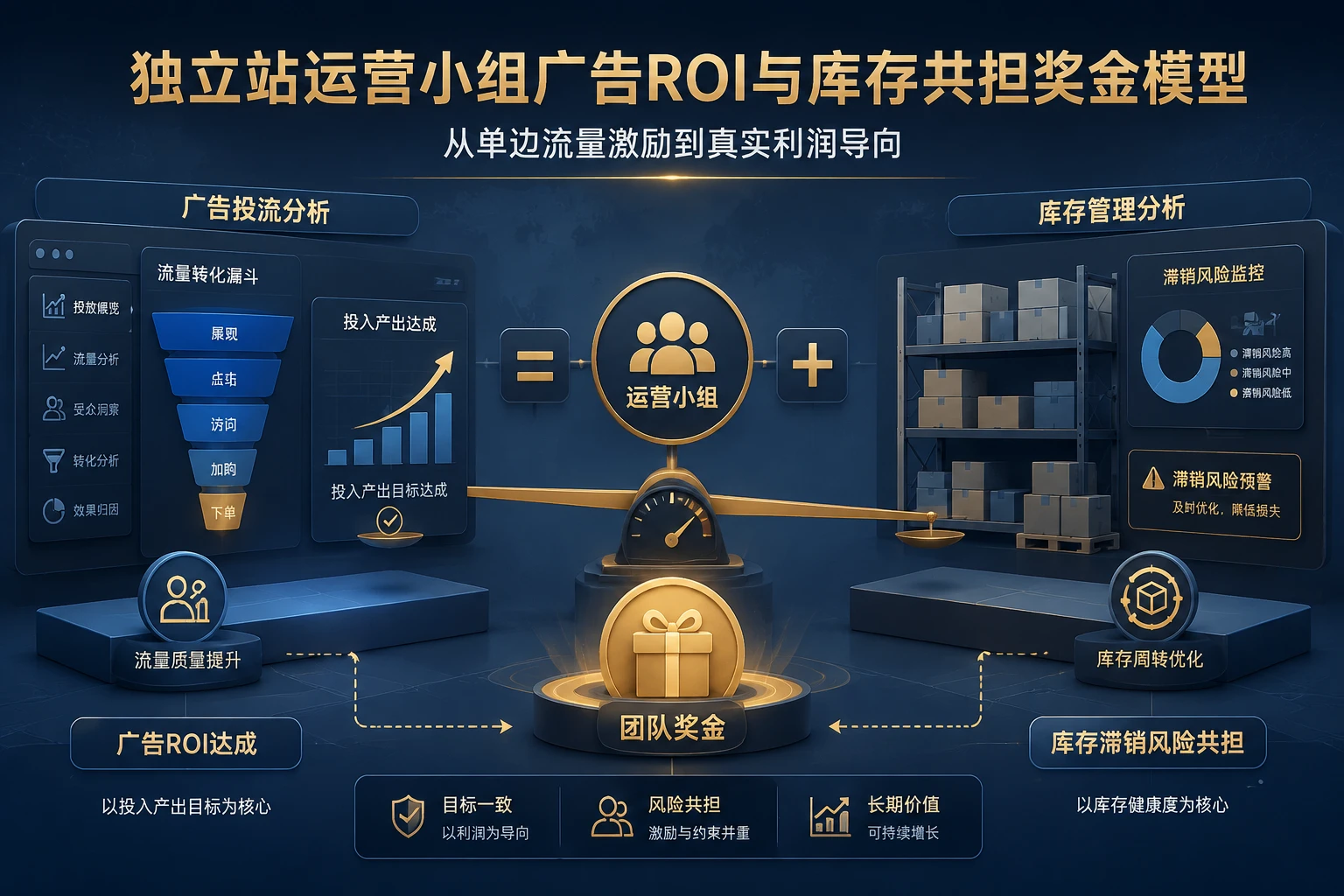 独立站运营小组广告ROI与库存共担奖金模型(2026年版)